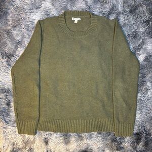 J. Crew Men's Olive Crewneck Sweater